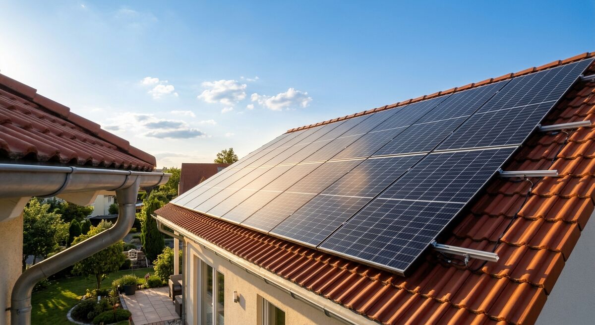 Photovoltaik-Module auf einem Hausdach